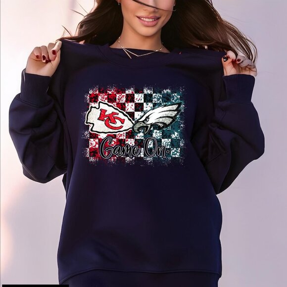 Philadelphia Kansas Super Bowl LIX Football Game day Sweatshirt - Picture 2 of 3